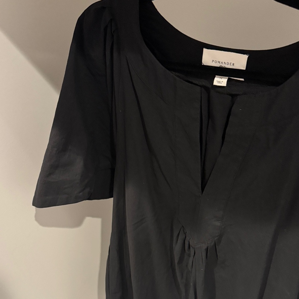 Tuckernuck Black Cotton Mini Dress with Flutter Sleeve - Picture 3 of 8